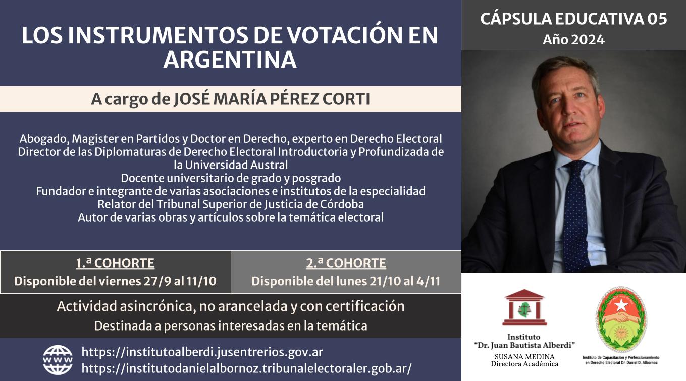 Los instrumentos de votación en Argentina